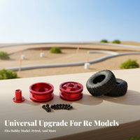 1/16 Scale Metal Wheel Hubs Long-Lasting Construction Performance Wheel Hub Set RC Vehicle Aluminum Rims Wear Resistant Model