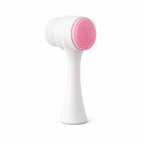 Double Sided Facial Cleansing Brush, Manual Face Cleaning for Women, Exfoliating for Makeup Removal, Non Electric Exfoliation, 1