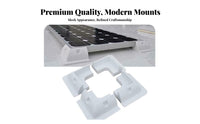Resistant ABS Solar Panel Mounting Brackets Weatherproof Solar Panel Mounting Bracket Kit Waterproof ABS Corner Bracket Set for Boat Owners, DIY Enthusiasts, Flat Roofs, Caravan, Outdoor