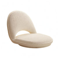 High-Resilience Sponge Lamb-Fleece Floor Chair Low-Sitting Foldable Floor Chair Cushioned Room Seat Back Support for Tatami Rooms