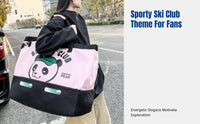 Large Capacity Sports Crossbody Bag, Oxford Cloth Gym Duffel, Shoe Compartment, Skiing Travel