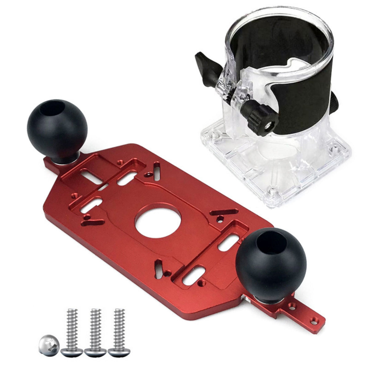 Router Base Plate with Handles Aluminum Alloy Router Base Plate with Handle Universal for Woodworkers, Hobbyist Crafters, Edge Shaping, Groove Cutting