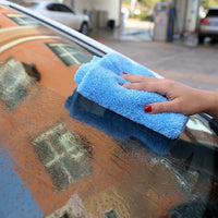 460 GSM Car Drying Towel and Microfibre Cloth, Coral Fleece Car Towel for Cleaning, 40x40cm Thick Double-Sided Cut-border Design