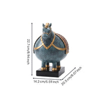 Decorative Horse Figurine Textured Horse Figurine with Base Elegant Sculpture for Art Collectors, Entryway Console