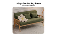 Nordic Design Wooden Frame Corduroy Couch Minimalist Design Sofa High-Resilience Foam Cushion Living Room Furniture Luxurious Cushions for Apartment Dwellers, Homeowners, Young Adults, Small Areas, Bedroom, Lounge Area, Pale Ice