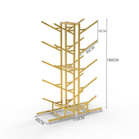 Space-Saving Balance Ball Storage Rack Large Capacity Half Balance Ball Storage Rack Sturdy Metal Frame Multi-Tier Equipment Stand Heavy-Duty for Mind-Body Studio Owners, Personal Trainers, Fitness Center