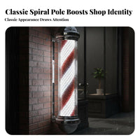 Rotating Barber Pole Light Waterproof Rotating LED Barber Pole Weatherproof for Barbers, Hair Stylists