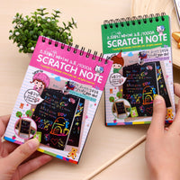 Kids' Creative DIY Scratch Art Book - Colorful Graffiti Sketchbook for Students, Fun Coil Drawing Book