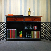 Vintage Industrial Style Iron Art Sideboard Storage Cabinet Tea Station Distressed Restaurant Buffet Bar Wine Cabinet