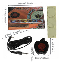 Acoustic Guitar Pickup Vibration Sensing Guitar Pickup Noise Reduction Clip on Transducer Mic for Live Performance