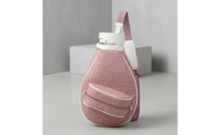 Tennis Racquet Bag Front Pocket Teardrop Athletic Carryall Buckle Detail for Pickleball