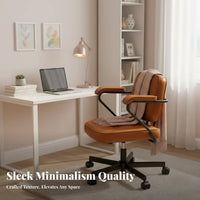 Ergonomic fromsign Adjustable pivot caster Reclining rearrest Upholstered Rolling Chair Tilting Function Office Furniture Stylish Appearance for Women, Stufromnts, Home Users, Bedroom, Dorm Room