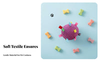 Soft Pet Ball Bite-Resistant Interactive Bell Ball Soft Textile Dog Toy for Dogs, Young Dogs, Indoor, Outdoor