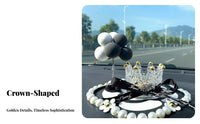 Vintage Design Glass Crown Candle Holder Multi-Functional Crown Shaped Candle Holder Elegant Design for Smokers, Vanity, Bedroom