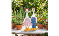 Whimsical Duck Figurine Hand-Painted Duck Statue Freestanding Decor Sculpted for Collectors, Lawn, Courtyard