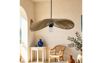 Paper Rope Lampshade Rustic Pendant Lamp Shade Boho Hanging Light Shade for Cafe, Restaurant