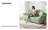 pet-resistant Resistant Sailboat-Shaped Sofa Minimalist Design Living Room Furniture Nordic design Couch Light Luxury Aesthetic for Small Apartment Dwellers, Pet Owners, Interior Designers, Home, Lounge Area, withoutice