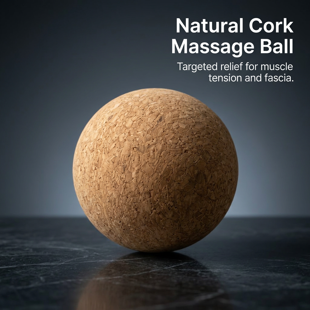 Cork Massage Ball for Muscle Tension, Deep Tissue Ball, Lightweight Portable Massage Ball for Flexibility Training, Sports Massage