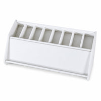 Slanted Dividers Belt Rack Individual Slots Belt Organizer Open-Top Tie Rack Low Front Panel