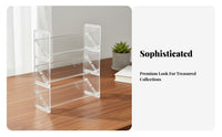 Tiered Design Acrylic Badge Display Stand Easy to Clean Transparent Pin Display Rack Long-Lasting for Shop Owners, Desktop, Bedroom