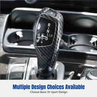 Carbon Fiber Gear Knob Cover for Luxury Car, Interior Upgrade, Fits 3 Series, 5 Series, 5GT, 7 Series, X3, X Line, X5, X6