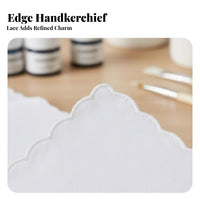 White Cotton Handkerchief Soft & Skin-Friendly Blank DIY Handkerchief Reusable