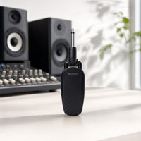 Non-Drilling Wireless Guitar Transmitter and Receiver Clamp-on Guitar Wireless System Compact Stable for Guitarists
