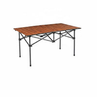 Lightweight Folding Camping Table Easy to Carry Roll-up Camp Table Anti-Slip Feet Outdoor Furniture for Barbecue