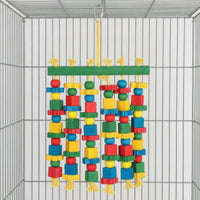 Chewable Hanging Bird Chew Toy Parrot Chew Toy Colorful Cage Accessory Natural for Parrots, Cockatiels, Conures