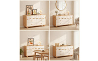 Wood Storage Cabinet with Drawers Wooden Sideboard with Drawers Sturdy Wooden Sideboard Buffet Cabinet for Apartment Dwellers, Living Room