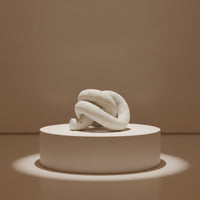 Sculpture with Knot Form Speckled Knot Ornament Minimalist for Shelf Styling