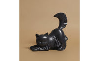 Cat Statue with spirit Drape Adorable spirit Cat Statue Spooky for Bookshelf
