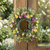 Daisy Wreath Lightweight Wreaths Outdoor for Wall Decor, Entryway