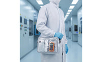 Transparent PVC Work Bag Water Resistant Static-resistantStatic Engineer Bag Multi-Pocket Clear Work Satchel for Technicians, Engineers, Factory