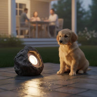 Beam Light with Faux-Rock Body Prewired Rock Light Stone Light Focused Garden Lights Bright for Landscapers, Yard, Lawn