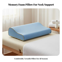 Slow Rebound Memory Foam Pillow Retains Shape Cervical Support Pillow High Elasticity for Adults, Students, Beauty Salon, Dormitory, Bedroom