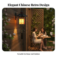 Traditional Design Chinese Design Hanging Light Soft Ambient Radiance Chinese Design Hanging Lantern Waterproof Wrought Iron Tassel Lantern Weather-Resistant for Restaurant Owners, Homeowners, Courtyard, Pavilion, Balcony, Corridor
