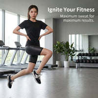 Sauna Suit for Women 2 Piece Sweat Set with Long Sleeve Top and Pants, Polyester Blend for Gym Workout and Running