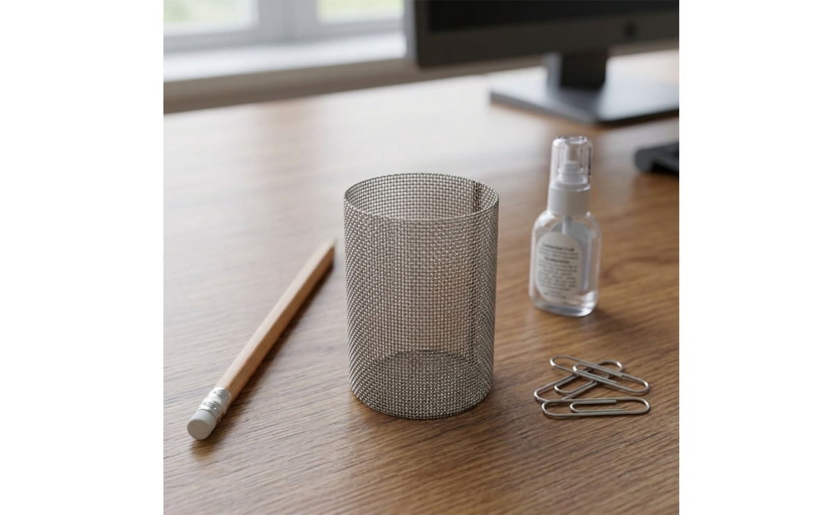 Open-Ended Cylindrical Filter Insert, Stainless Steel Mesh, 50 Mesh, Reusable