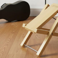 Foldable Adjustable Guitar Foot Stool Ergonomic Adjustable Guitar Footstool Easy to Stow-Away Music Accessory Solid Wood for Practice, Performance