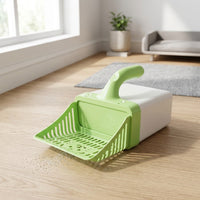 Cat Sifter with Holder Waste Bin, PP Material Sifter with Small Round Holes, Unified Handle Design for Kitten Waste and Cat Owners