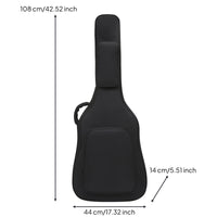 Thickened Oxford Cloth 41-Inch Acoustic Guitar Bag Splash-Resistant Padded Acoustic Guitar Bag Full-Length Neck Support