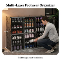 Dust-Proof Multi-Tier Shoe Rack Easy Assembly Multi-Tier Shoe Storage Large Capacity Space-Saving for Students, Homeowners, Entryway, Hallway, Dorm Room, Bedroom