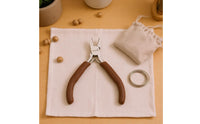 Brown Handles Jewelry Making Plier Metal Body Wire Working Plier Silver Toned Craft Tool Polished Finish for DIY Crafting
