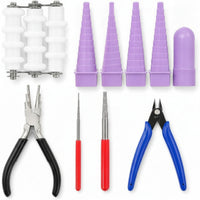 AllAll-in-1 Jewelry Making Tool Kit Stepped Wire Wrapping Kit with Pliers Precision Wire Looping Tool Set Multi-Function for Crafters, Beginners, Crafting