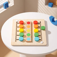 Color Sorting Puzzle Board Fine Motor Color Sorting Board Matching Game Smooth Edges Learning Toy Safe for Toddlers, Homeschool