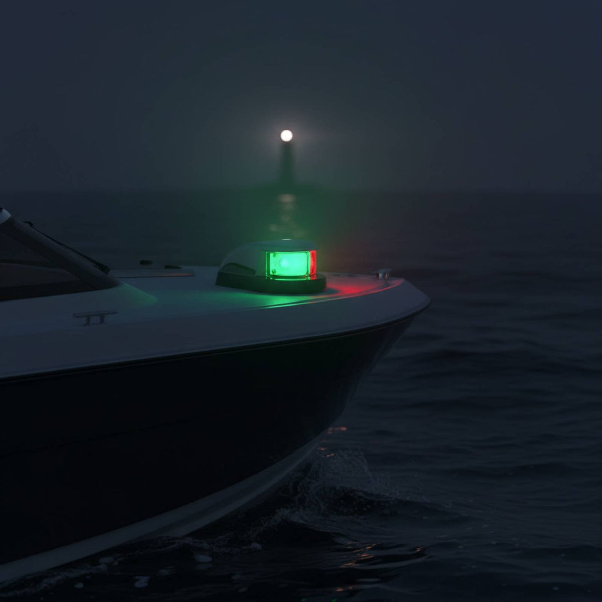Red Green Boat Light 12V/24V Compatible Red Green Vessel Lamp Stainless Steel Cover Yacht Bow Lamp for Sailboat