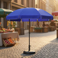 Waterproof Round Sun and Rain Umbrella Protection Large Outdoor Sun Umbrella Wind Resistant for Vendors, Patio, Beach