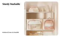 foldable textile Storage container Stackable Closet Organizer Steel Frame reinforcement