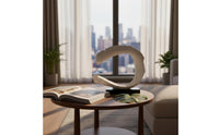 Abstract Wave Sculpture Elegant Wave Sculpture Gold Decorative Home Decoration for Office